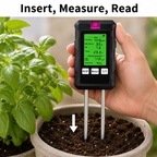 6-in-1 Digital Soil Tester for Garden Care – Multi-Function pH, Moisture, Temperature & Light Meter for Plant Growing
