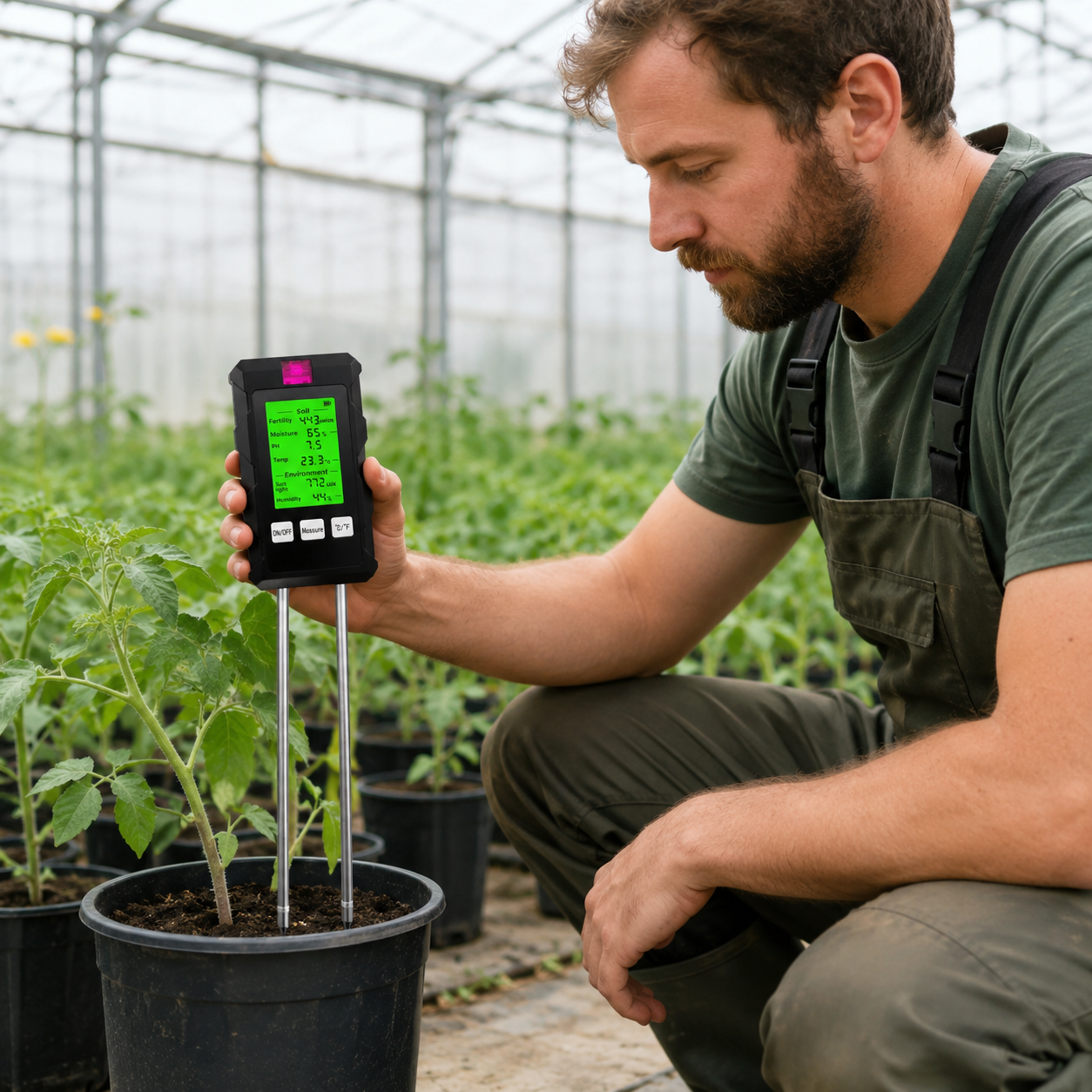6-in-1 Digital Soil Tester for Garden Care – Multi-Function pH, Moisture, Temperature & Light Meter for Plant Growing