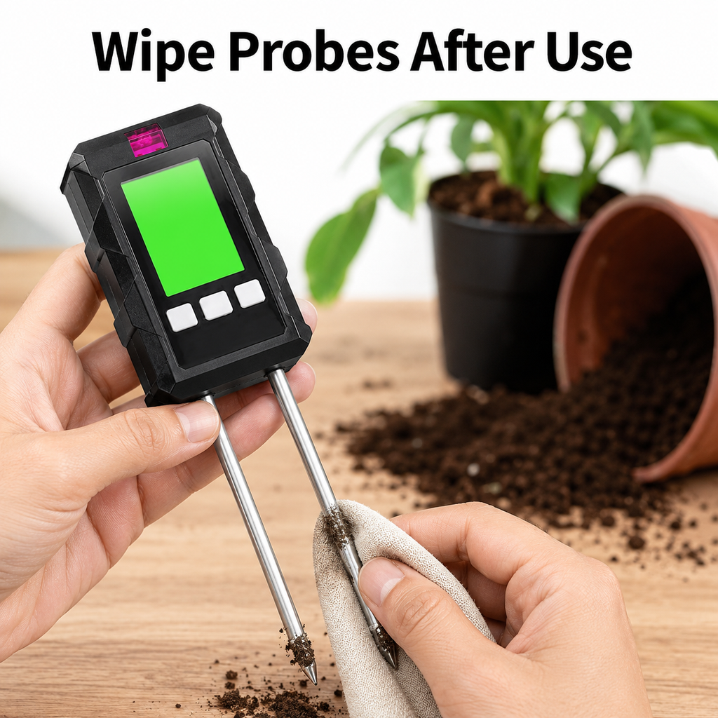 6-in-1 Digital Soil Tester for Garden Care – Multi-Function pH, Moisture, Temperature & Light Meter for Plant Growing