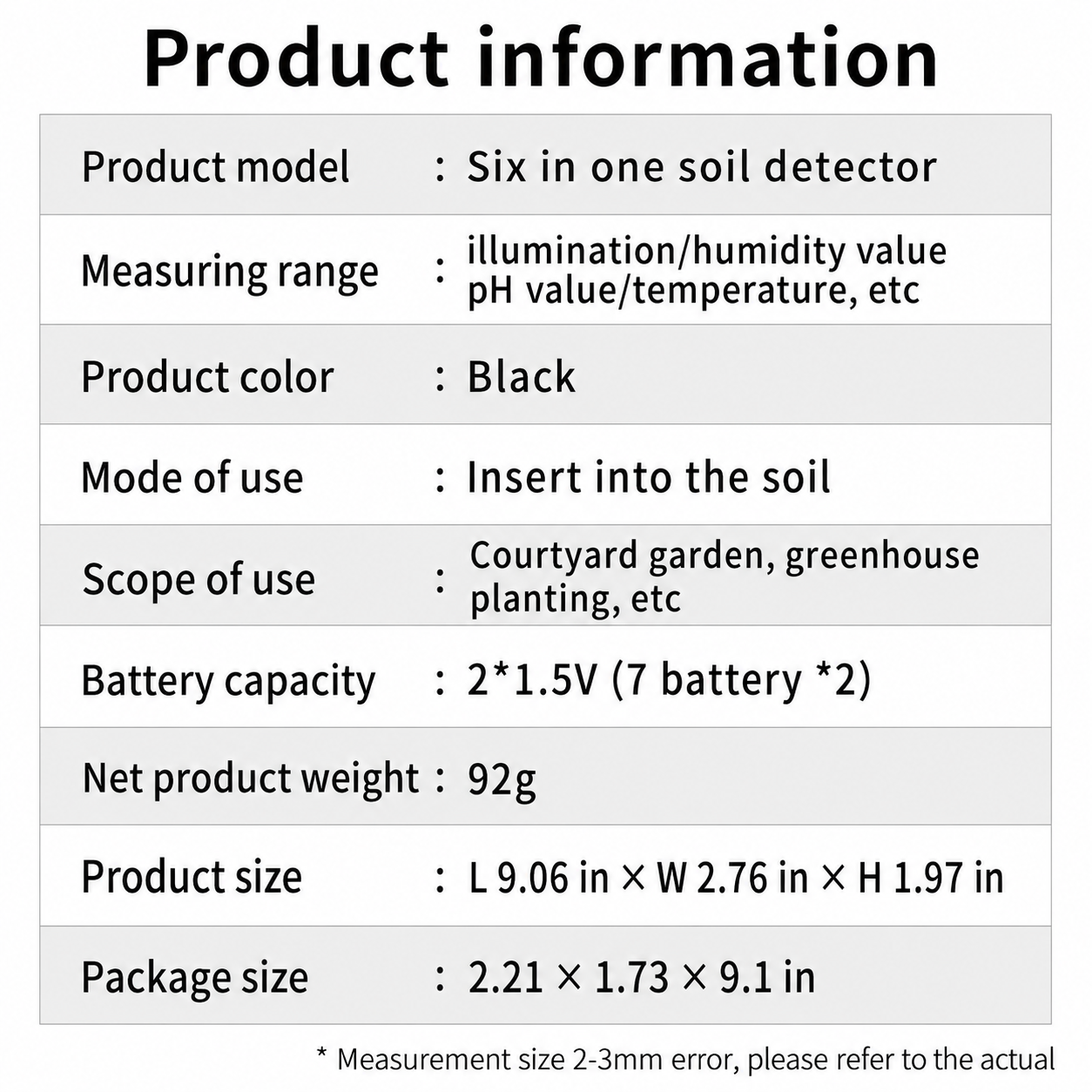 6-in-1 Digital Soil Tester for Garden Care – Multi-Function pH, Moisture, Temperature & Light Meter for Plant Growing