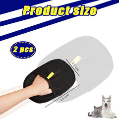 2-Pack Pet Grooming Gloves – Reusable Deshedding & Hair Removal Gloves for Cats & Dogs – Static-Free, Versatile for Grooming, Bathing & Washing