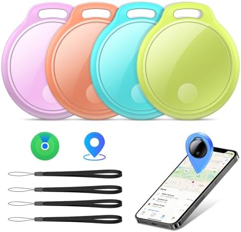 Air Tracker Tags-4 Pack: Smart Bluetooth Tracker, Compatible with Apple Find My APP (iOS Only) Replaceable Battery, IP67 Waterproof, Suitable for Luggage, Wallets, Backpacks, Keys Tracking Tag, Black Secondary image
