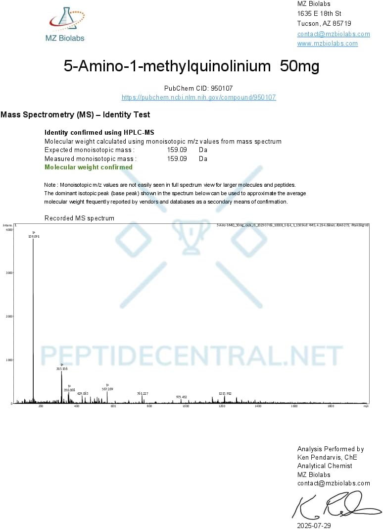 5-AMINO-1MQ NAD+ (3RD Party Tested)