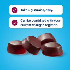 Fits Vital Proteins Collagen Gummies, Raspberry Flavor, 120 Count, 2.5g Collagen per Serving