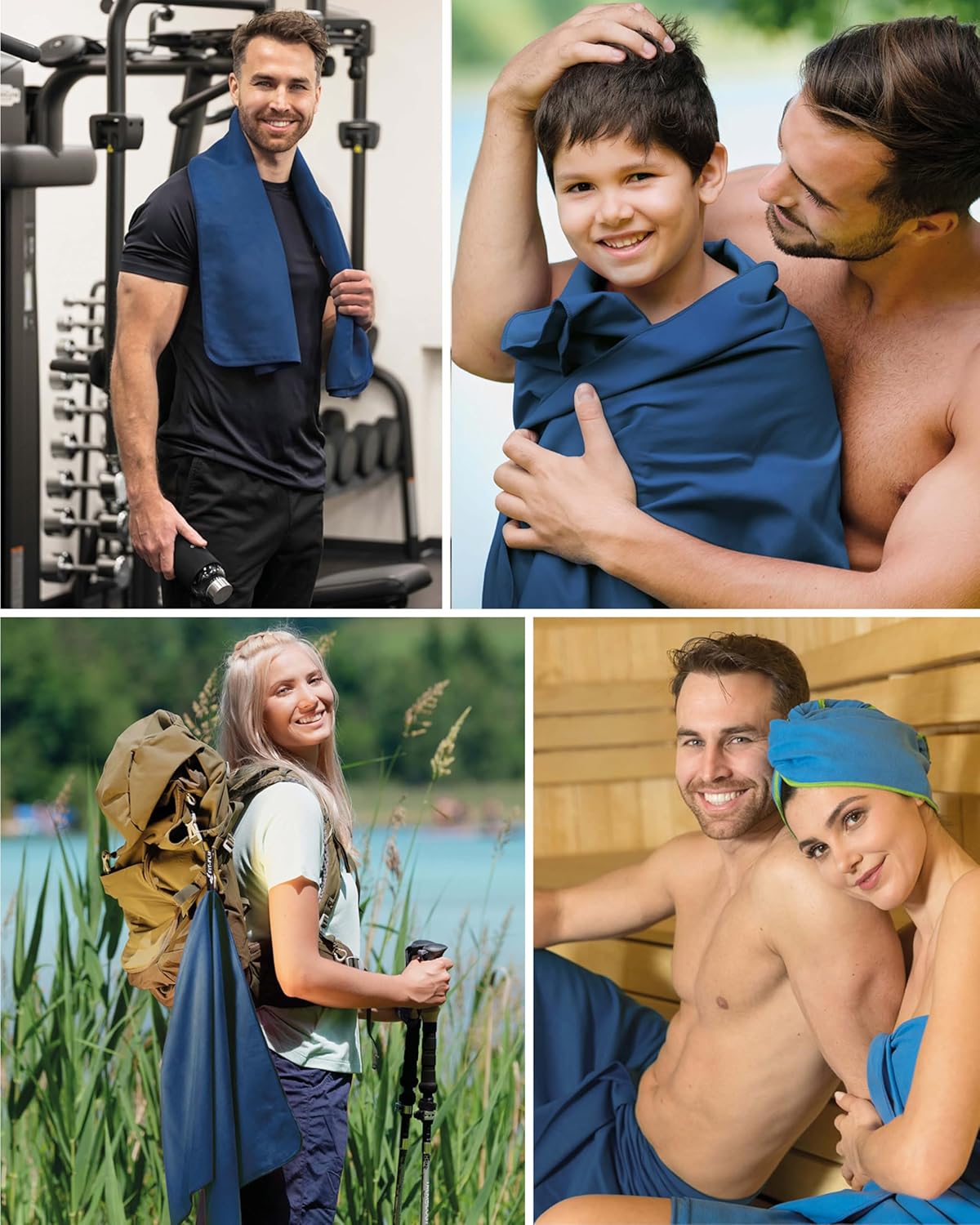 Fit-Flip Microfibre Towel – Quick-Dry, Ultra Lightweight & Compact – Ideal for Gym, Travel, Beach, Swimming, Camping & Hiking