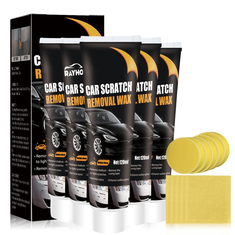 2025 New Scratch Remover for Vehicles, Car Scratch Remover with Wipe and Sponge, Car Scratch Repair Paste for Deep Scratches, Cars Polishing Wax Scratchs Remover Car Paint Scratch Repair Kit (1)