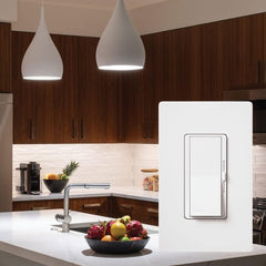 Lutron Diva 0-10V Dimmer Switch for LED Drivers or Fluorescent Ballasts, Single Pole / 3 Way, DVSTV-453P-WH, White