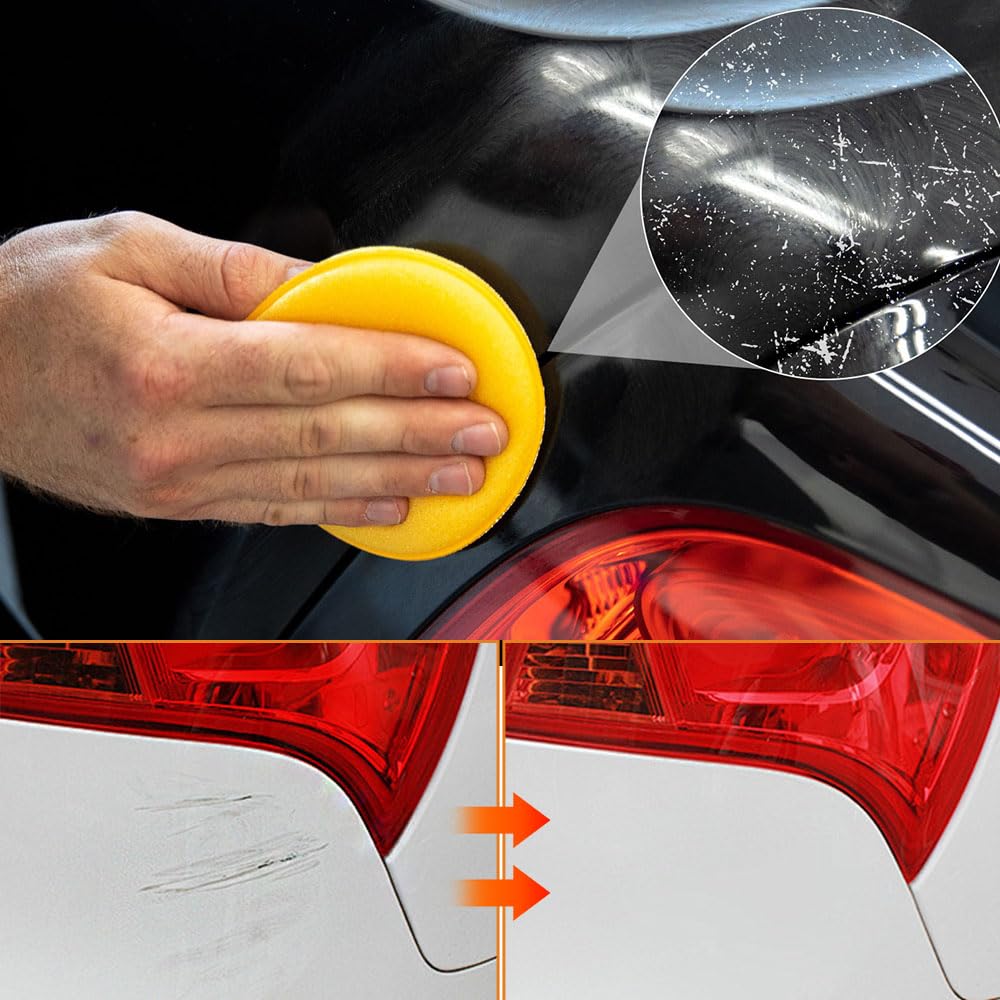 2025 New Scratch Remover for Vehicles, Car Scratch Remover with Wipe and Sponge, Car Scratch Repair Paste for Deep Scratches, Cars Polishing Wax Scratchs Remover Car Paint Scratch Repair Kit (1)