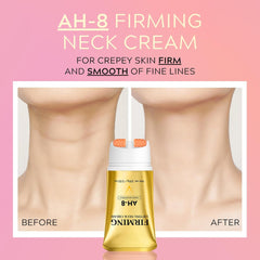 AH-8 Firming Neck Cream & Electric Massage Eye Cream with Red Light - Neck and Eye Cream Bundle Tightening & Revitalizing Set for Firm and Smooth of Fine Lines, Anti-Wrinkle Skincare, Day & Night Use