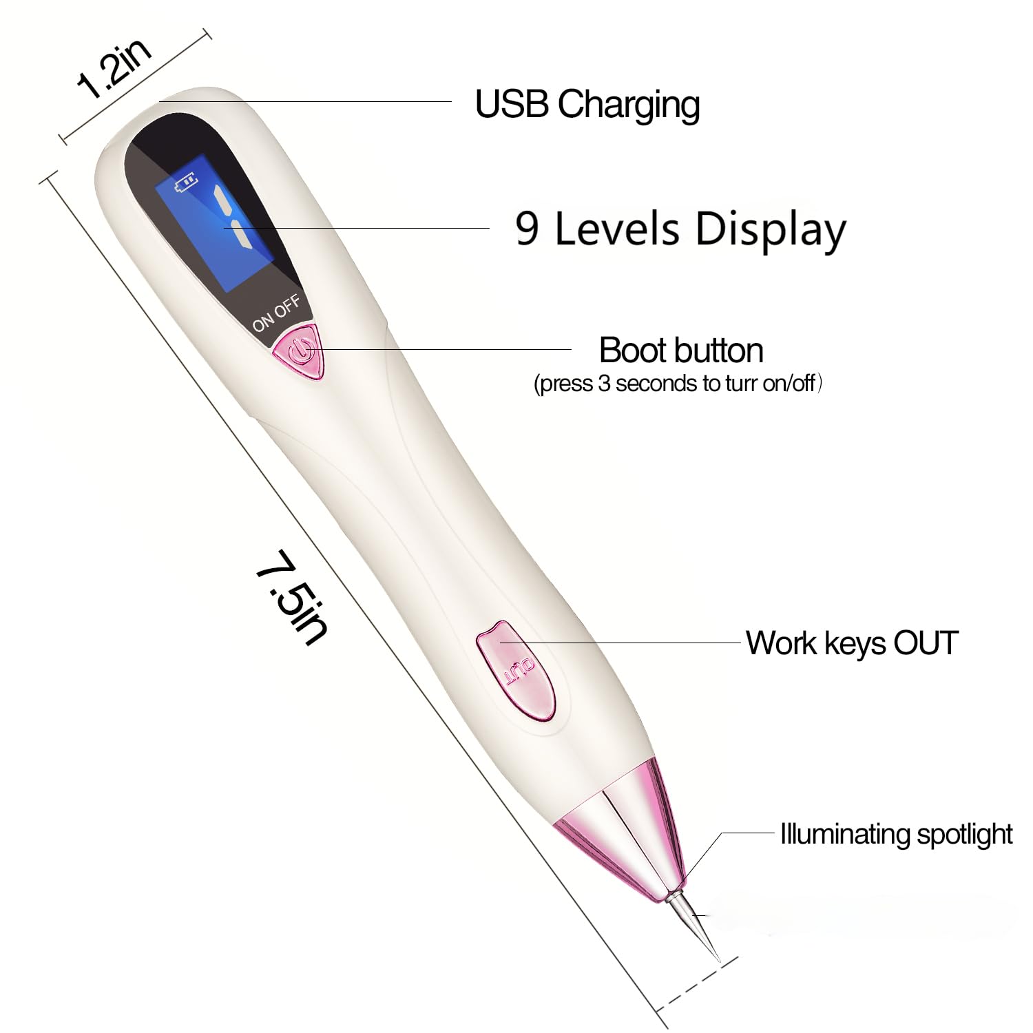 Skin Tag Remover Pen - 9 Levels Portable Mole Removal Kit, Home Use Tag Buddy Beauty Tool Set, FDA Cleared Device