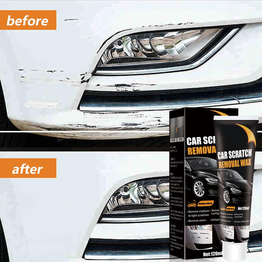 2025 New Scratch Remover for Vehicles, Car Scratch Remover with Wipe and Sponge, Car Scratch Repair Paste for Deep Scratches, Cars Polishing Wax Scratchs Remover Car Paint Scratch Repair Kit (1)