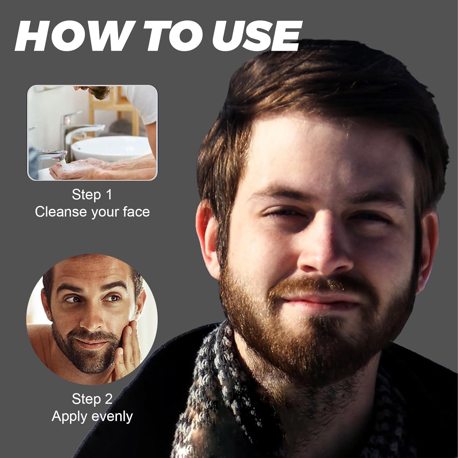 Para Barba, Apolo Ultra Potente Estimulante de Barba, Bálsamo para Crecimiento de Barba Crema, Balsamo Negro para Hombr, Humectan y Fortalecen tu Barba, Sin Irritación 100ml/3.38floz (1 PC, 1)