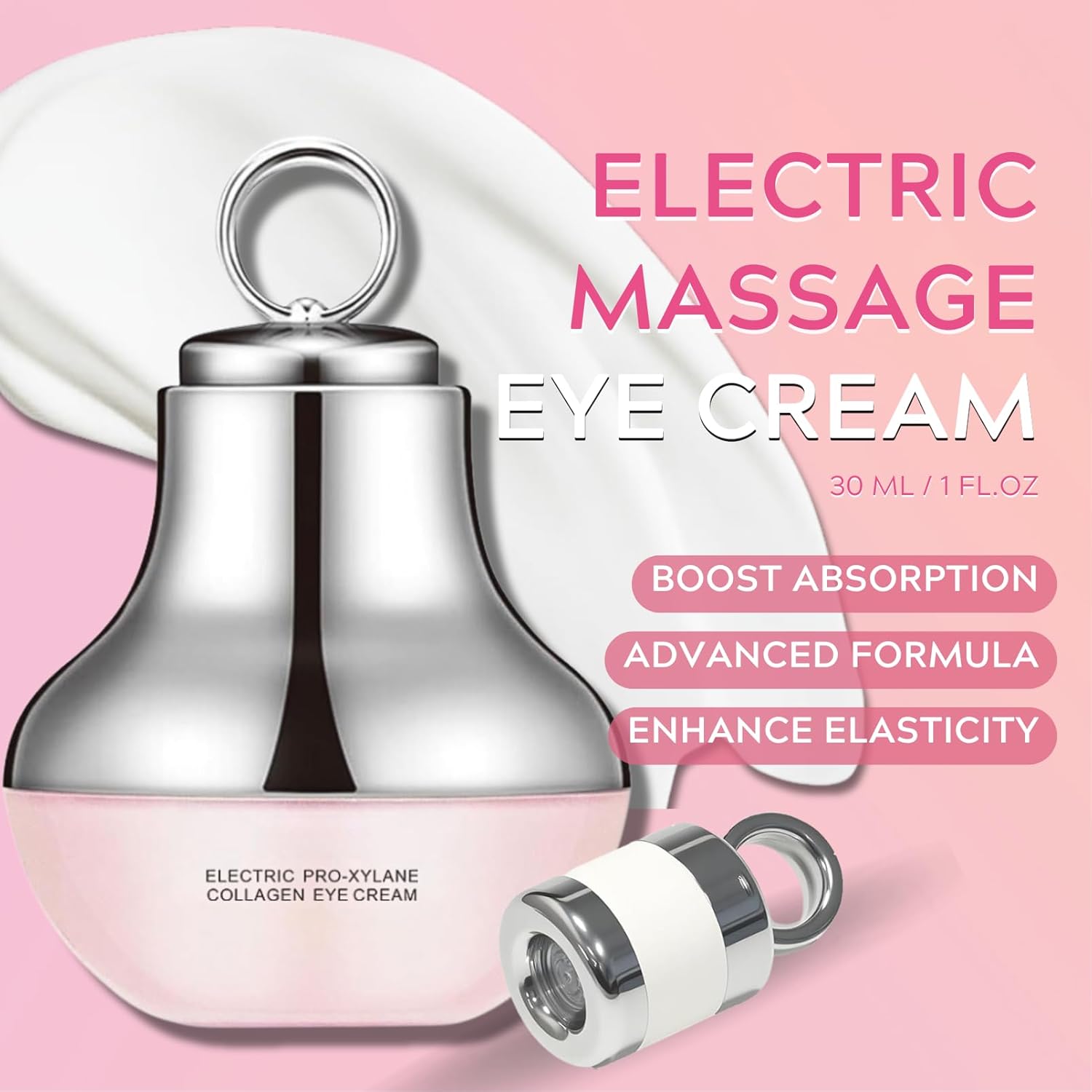 AH-8 Firming Neck Cream & Electric Massage Eye Cream with Red Light - Neck and Eye Cream Bundle Tightening & Revitalizing Set for Firm and Smooth of Fine Lines, Anti-Wrinkle Skincare, Day & Night Use