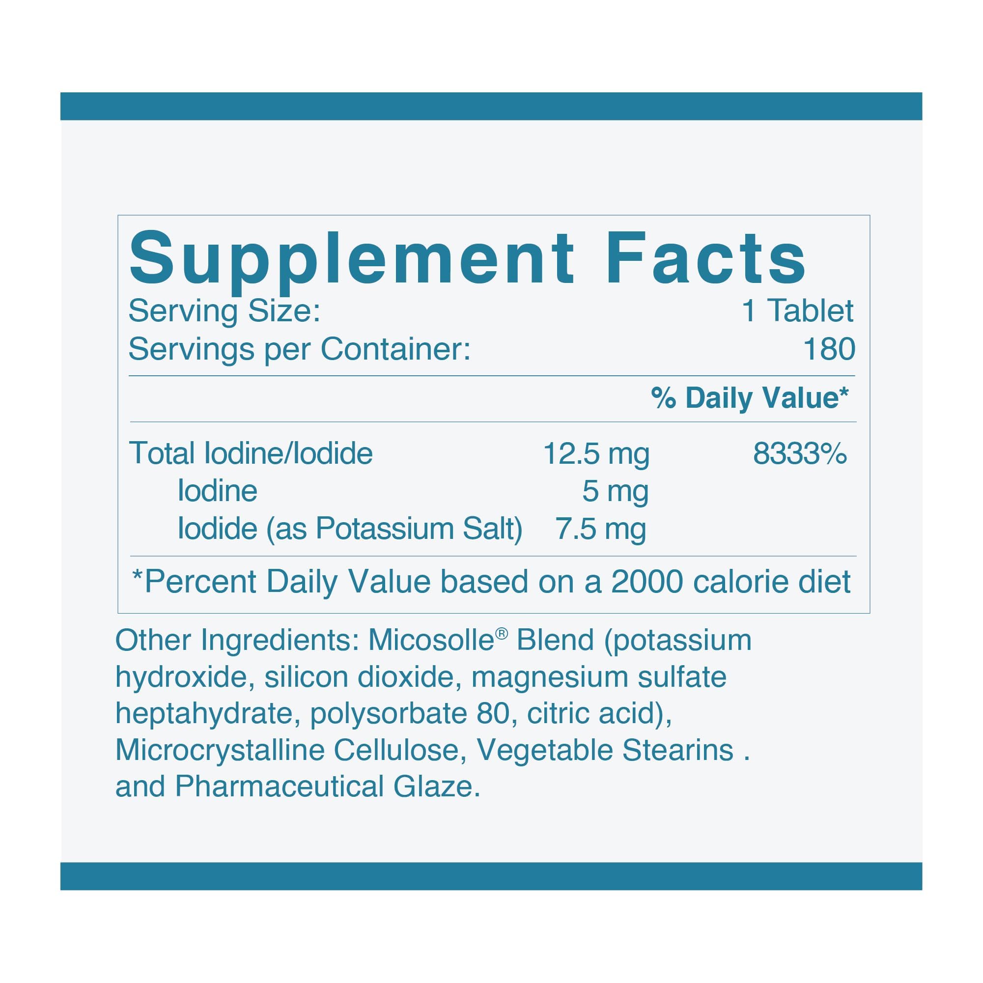 𝑰𝒐𝒅-𝒐𝒓𝒂𝒍 12.5 mg 180 𝑻𝒂𝒃𝒍𝒆𝒕𝒔- High Potency 𝑰𝒐𝒅𝒊𝒏𝒆 𝑺𝒖𝒑𝒑𝒍𝒆𝒎𝒆𝒏𝒕𝒔 for Thyroid Support, Gluten Free