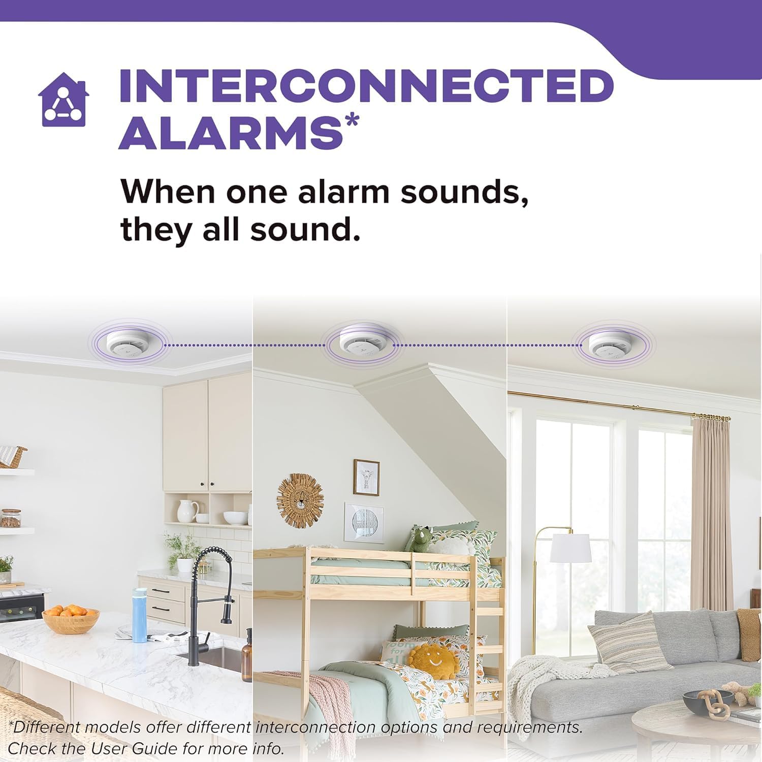 Kidde CUACFEX Hardwired Smoke and Carbon Monoxide Alarm with AA Battery Backup, Interconnectable, Model 21033083