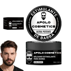 Para Barba, Apolo Ultra Potente Estimulante de Barba, Bálsamo para Crecimiento de Barba Crema, Balsamo Negro para Hombr, Humectan y Fortalecen tu Barba, Sin Irritación 100ml/3.38floz (1 PC, 1)