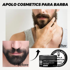 Para Barba, Apolo Ultra Potente Estimulante de Barba, Bálsamo para Crecimiento de Barba Crema, Balsamo Negro para Hombr, Humectan y Fortalecen tu Barba, Sin Irritación 100ml/3.38floz (1 PC, 1)