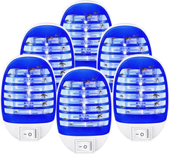 6 Pack Indoor Bug Zapper Plug-in Flying Insect Trap,Electric Mosquito Zapper,Electronic Mosquitoes Killer for Kitchen,Home,Office,Baby Room