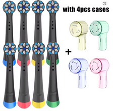 Compatible with Oral-B iO Series 3–10 Ultimate Clean Electric Toothbrush Replacement Heads with Covers, 8-Pack