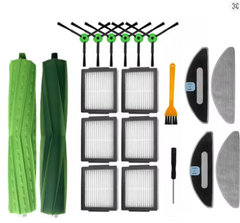 A01R Replacement Parts for iRobot Roomba Combo I5/I5+, J5/J5+ – Main Brush, Side Brush, HEPA Filter, and Mop Pads