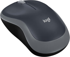 Logitech M185 Wireless Mouse – 2.4GHz with USB Receiver, 12-Month Battery, 1000 DPI Optical Tracking, Ambidextrous Design – Compatible with PC, Mac & Laptop – Grey