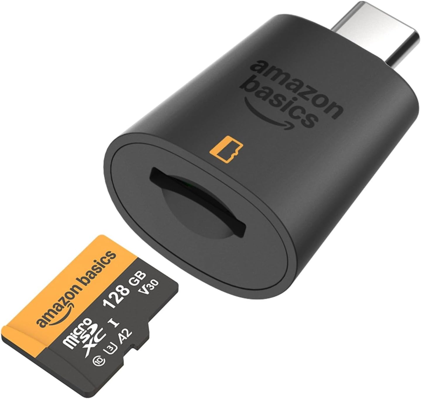 Amazon Basics 128GB microSDXC Memory Card with Adapter – Up to 200MB/s Read Speed, 1-Pack