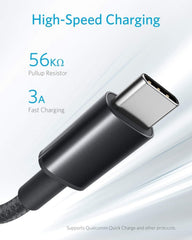 Anker USB-A to USB-C Charging Cable 2-Pack (3ft, Nylon Braided) – 331 USB 2.0 Type-C Cable for Samsung, LG, Sony, HTC, Xiaomi, and More