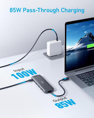 Anker 5-in-1 USB-C Hub – HDMI 4K Adapter with USB-C & 2 USB-A 3.0 Data Ports (5Gbps) – Compatible with MacBook Pro, MacBook Air, Dell & More