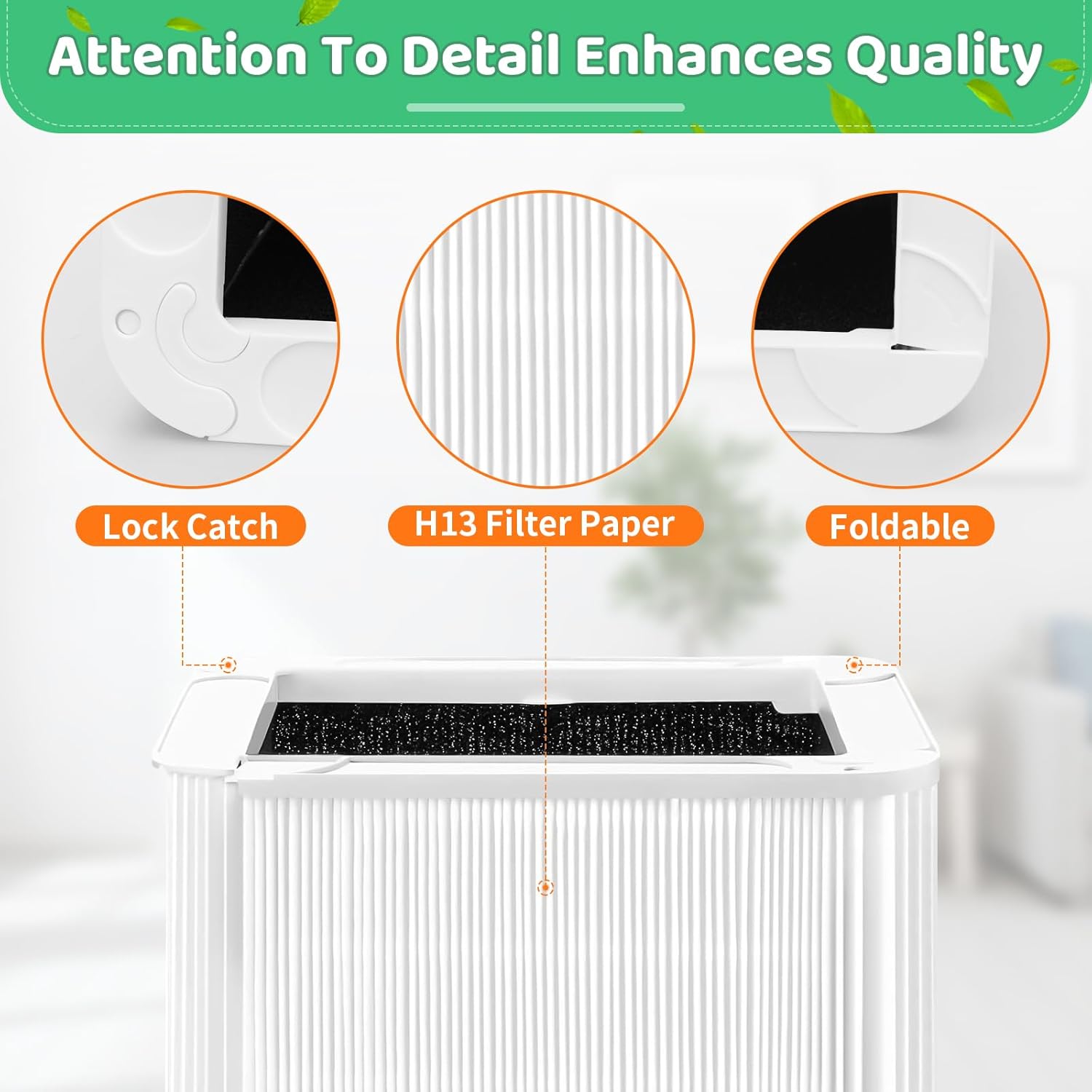 211+ Auto Replacement Filter Compatible with Blue Pure 211 Air Puri-Fier Series, 2-in-1 Filtration System of H13 True HEPA and Activated Carbon Filter, 2 Pack