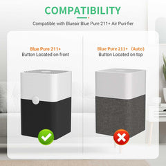211+ Auto Replacement Filter Compatible with Blue Pure 211 Air Puri-Fier Series, 2-in-1 Filtration System of H13 True HEPA and Activated Carbon Filter, 2 Pack