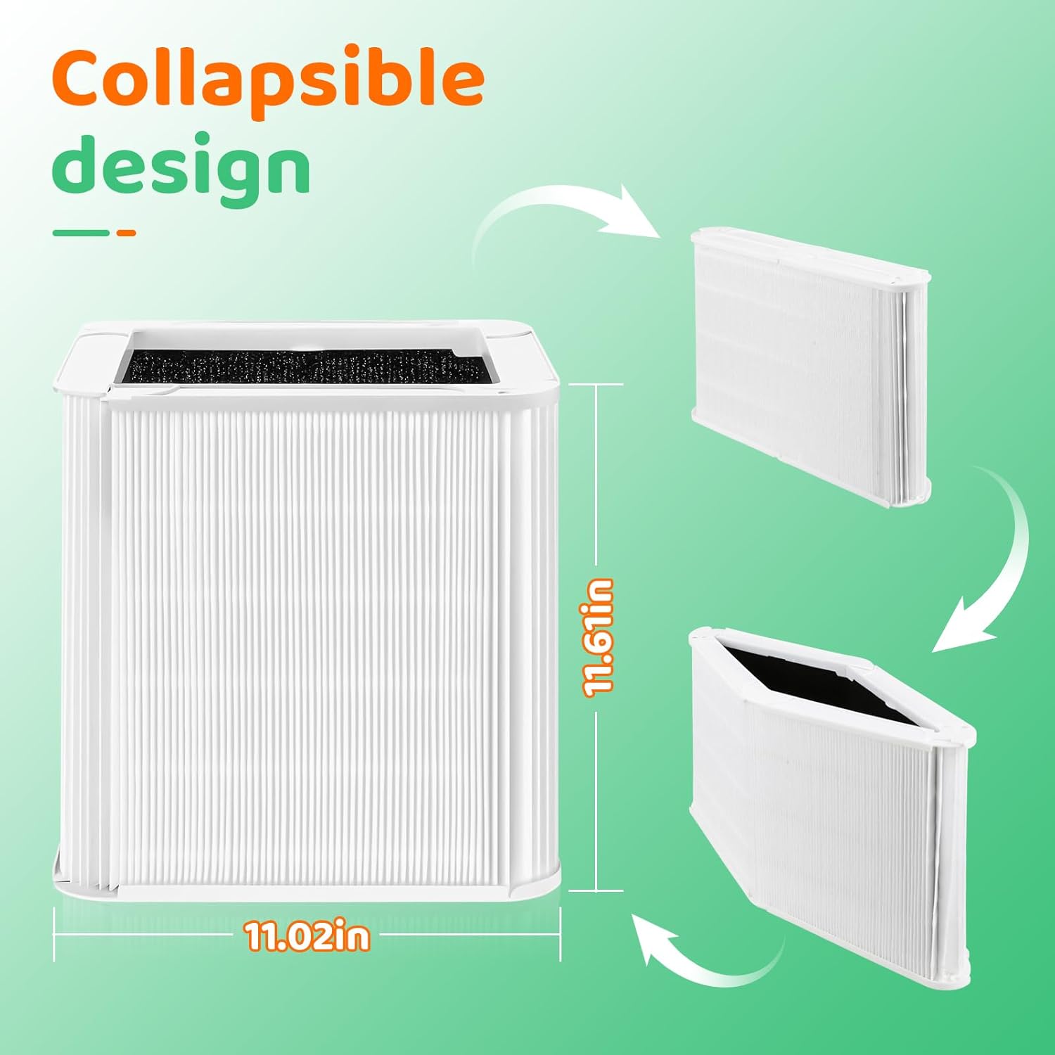 211+ Auto Replacement Filter Compatible with Blue Pure 211 Air Puri-Fier Series, 2-in-1 Filtration System of H13 True HEPA and Activated Carbon Filter, 2 Pack