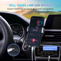 iPhone to 3.5mm Aux Cable for Car – Compatible with iPhone 14/13/12/11/X/8/7 – Works with Car Stereo, Headphones, Speakers – Supports All iOS Versions – White, 1M