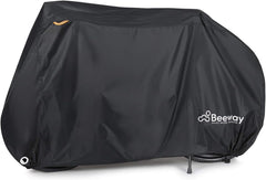 BEEWAY Waterproof Bike Cover – 210T Nylon with PU Coating, Lock Holes & Safety Straps – Fits Most Bicycles Up to 29", for Indoor & Outdoor Storage