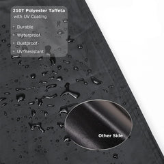 BEEWAY Waterproof Bike Cover – 210T Nylon with PU Coating, Lock Holes & Safety Straps – Fits Most Bicycles Up to 29", for Indoor & Outdoor Storage