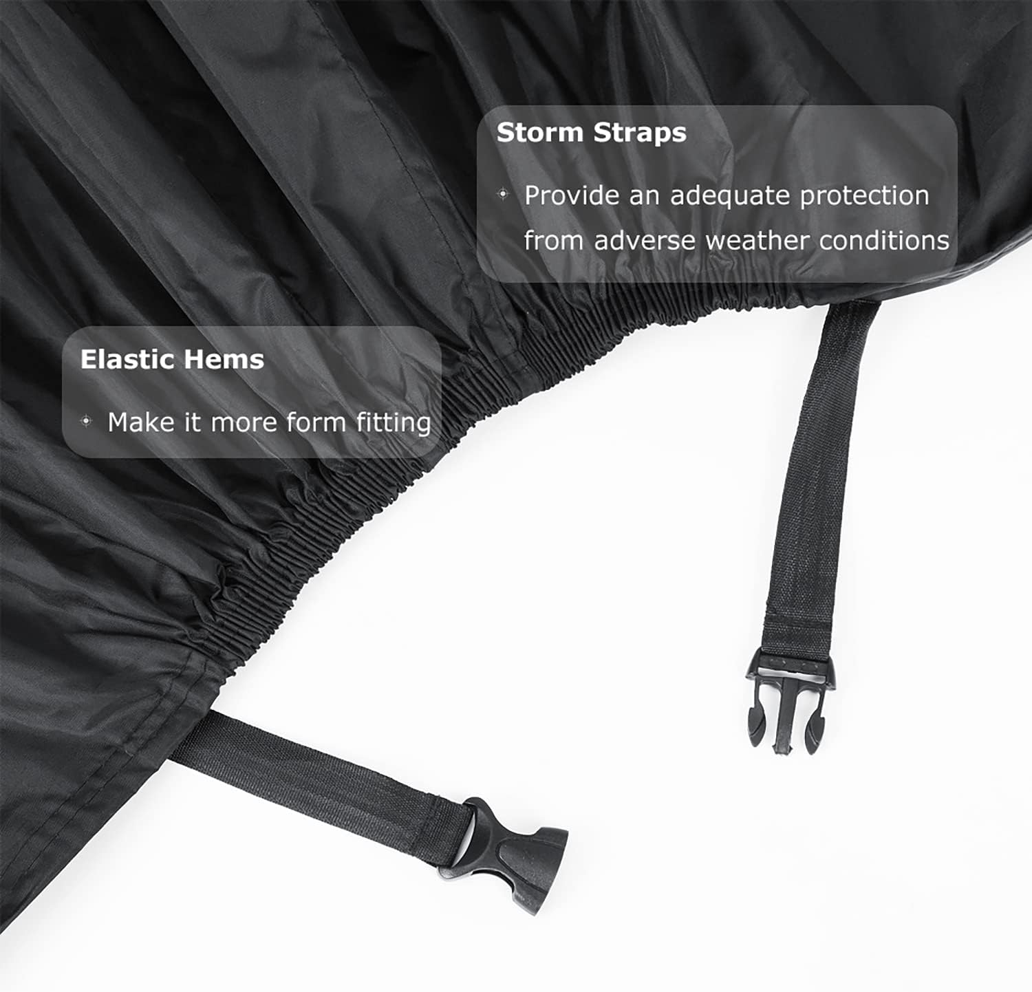 BEEWAY Waterproof Bike Cover – 210T Nylon with PU Coating, Lock Holes & Safety Straps – Fits Most Bicycles Up to 29", for Indoor & Outdoor Storage
