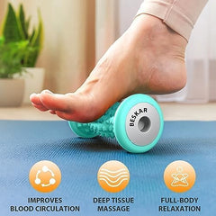 BESKAR Foot Massager Roller – Deep Tissue Relief for Plantar Fasciitis, Heel Spurs, Arch Pain, Neuropathy & Stress – Reflexology Tool for Muscle Relaxation (Green)