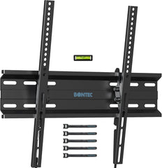 BONTEC Ultra Slim Tilting TV Wall Mount Bracket for 23–60" Flat & Curved TVs – Low Profile (30mm), VESA 400x400mm, 45kg Capacity, Includes 5 Cable Ties