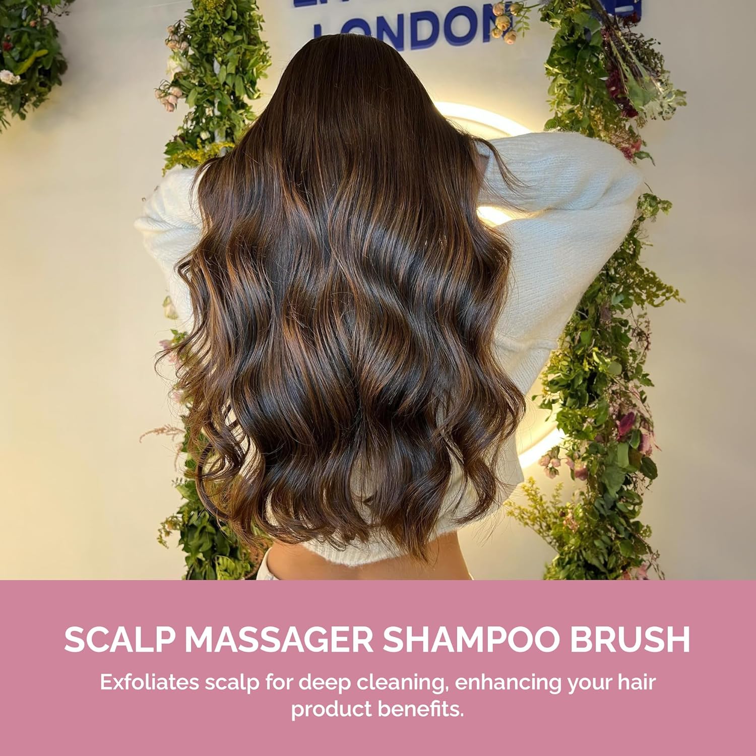 FUL Beige Scalp Massager – Soft Silicone Brush for Hair Growth, Exfoliating & Deep Scalp Cleansing – Ideal Tool for Stimulating Hair & Promoting a Healthy Scalp