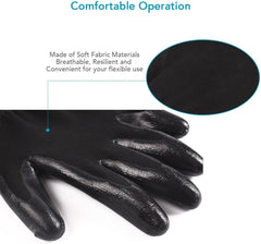 Bestbuy Pet Grooming Gloves (Black) – Enhanced Five-Finger Deshedding Glove for Cats, Dogs & Horses with Soft Rubber Tips