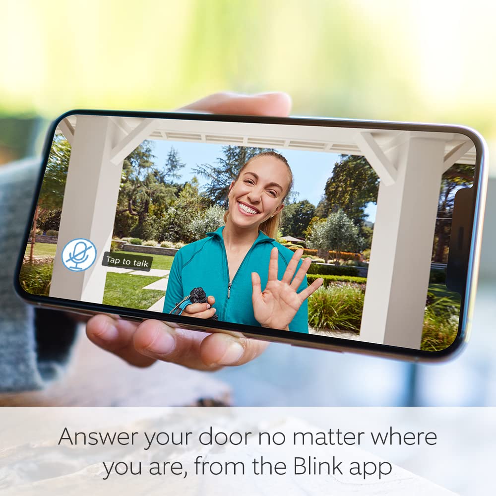 Blink Video Doorbell (Black) – HD Video, Two-Way Audio, Motion Detection, Long Battery Life, App Alerts, Works with Alexa