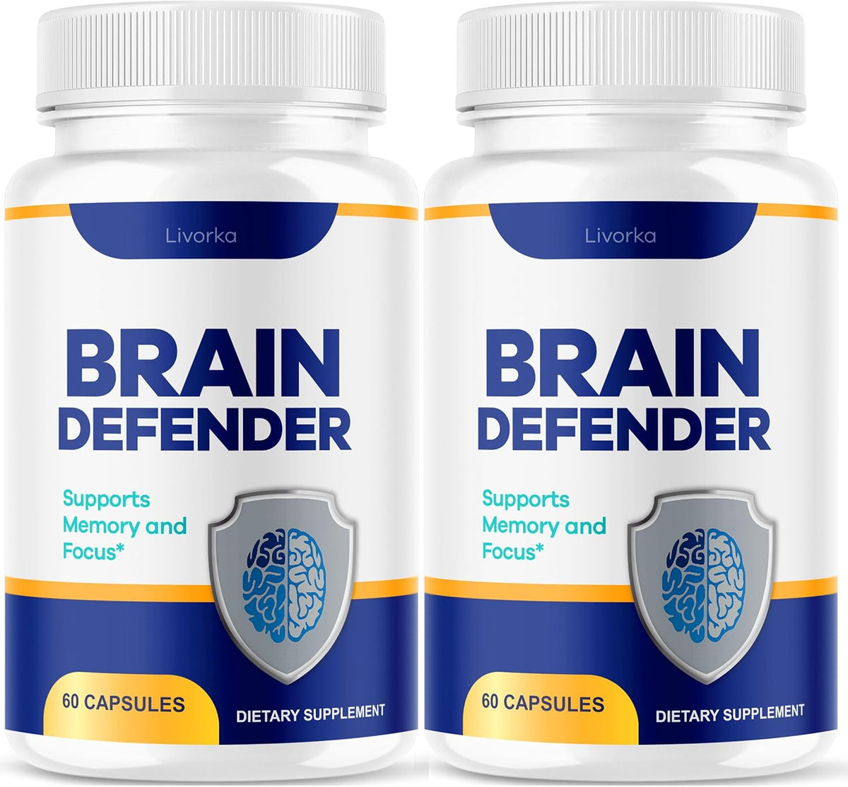 (2 Pack) Brain Defender Supplement – Advanced Brain & Memory Support, Natural Health & Wellness Multivitamin, 120 Capsules (2-Month Supply)
