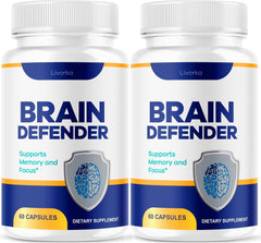 (2 Pack) Brain Defender Supplement – Advanced Brain & Memory Support, Natural Health & Wellness Multivitamin, 120 Capsules (2-Month Supply)