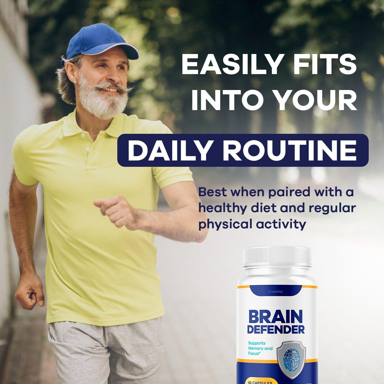 (2 Pack) Brain Defender Supplement – Advanced Brain & Memory Support, Natural Health & Wellness Multivitamin, 120 Capsules (2-Month Supply)