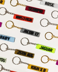 Crafted Memories Personalised License Plate Keychain – Custom Mini Number Plate Key Ring with Name or Text – Ideal for New Car Owners, Gifts, or Just Passed Drivers