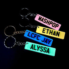 Crafted Memories Personalised License Plate Keychain – Custom Mini Number Plate Key Ring with Name or Text – Ideal for New Car Owners, Gifts, or Just Passed Drivers