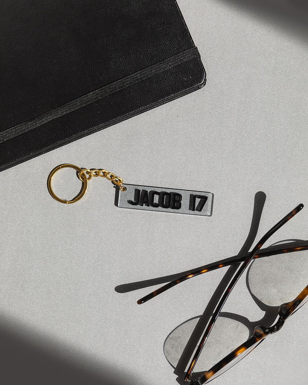 Crafted Memories Personalised License Plate Keychain – Custom Mini Number Plate Key Ring with Name or Text – Ideal for New Car Owners, Gifts, or Just Passed Drivers