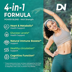 Divinity Nutra Berberine 1500mg Supplement – 4-in-1 Glucose Support with Ceylon Cinnamon, Bitter Melon & Ginkgo, 60 Capsules