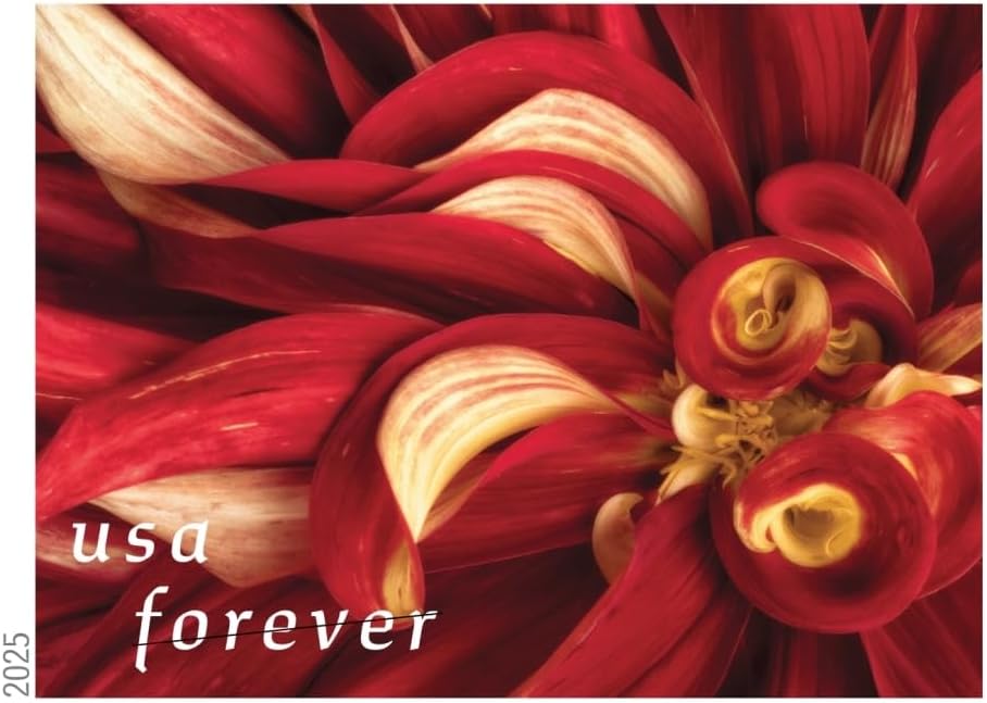 Dahlias 2025 Forever Stamps – 20-Count Booklet, First-Class Mail Postage