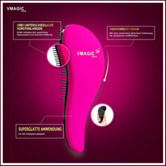 Detangling Hair Brush – Gently Glides Through Knots for Smooth, Tangle-Free Hair – Ideal for Wet or Dry Use – Perfect for Women, Men, Girls & Boys – Rose Red