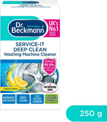 Dr. Beckmann Service-it Deep Clean Washing Machine Cleaner, 250g – Eliminates Odours & 99.99% of Bacteria, Fungi & Viruses